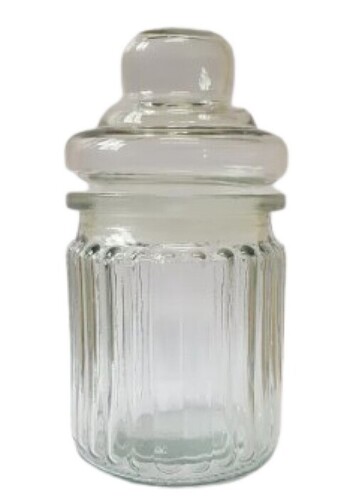 Candy Glass Jar - Solid Glass, Various Sizes, Transparent Color, Lightweight Design | Plain Pattern, Quality Tested, Pocket-Friendly Rates