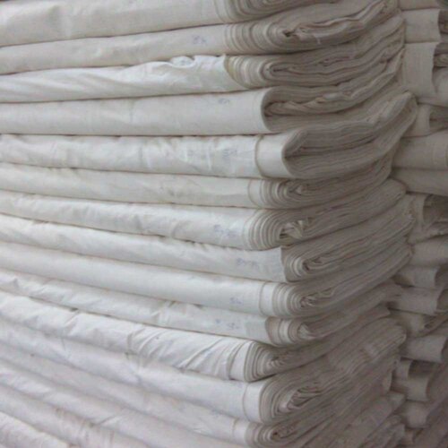 Cotton Grey Fabric - Color: White