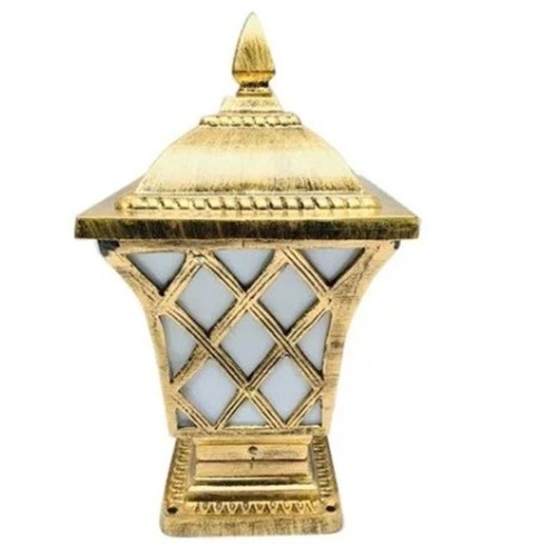 Decorative Garden Light - Aluminium, Square Shape, IP 55 Rating | Cold White & Warm White LED Lighting, Golden Color Finish