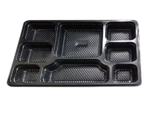 Disposable Plastic Plate - 10x9 Inches | Lightweight, Leak-Resistant, Microwave Safe, Easy Cleanup, Versatile Use, Sturdy Black Material