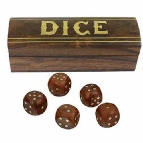 Handmade Wooden Dice Box Set