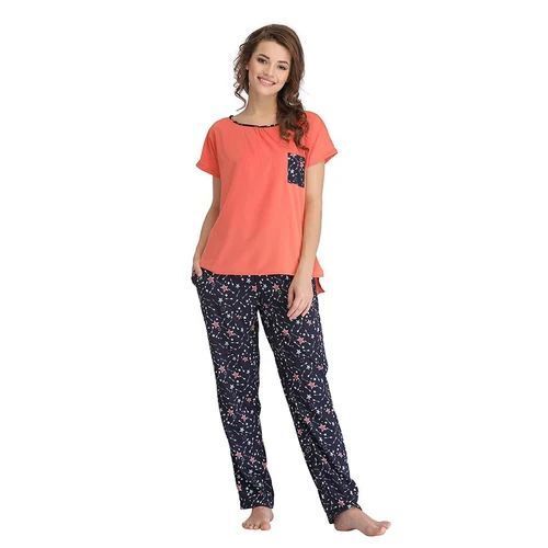 Ladies Printed Pajama - Cotton Material, Available in S, M, L, XXL Sizes | Soft, Lightweight, Breathable Fabric with Attractive Multi Color Prints, Elastic Waistband, Stretchable Design, Wrinkle-Resistant