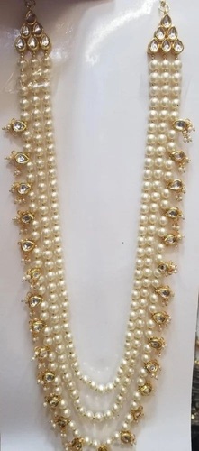 Marriage Dhulha Mala - Beads, Round Shape, Golden Color , 3-Layered Design for Wedding Wear