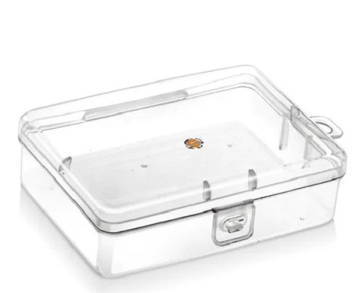 Medical Plastic Storage Containers - Rectangular, Transparent Nontoxic Plastic | Very Spacious, Lightweight, Easy to Carry