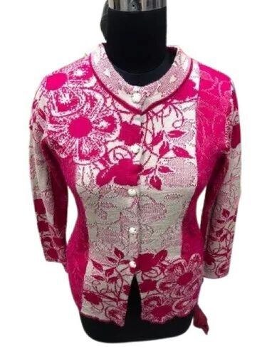 Pink Designer Cardigan - Wool Knit, Relaxed Fit, Warmth Retention | Versatile Layer, Stylish Casual, Breathable Fabric, Timeless Design