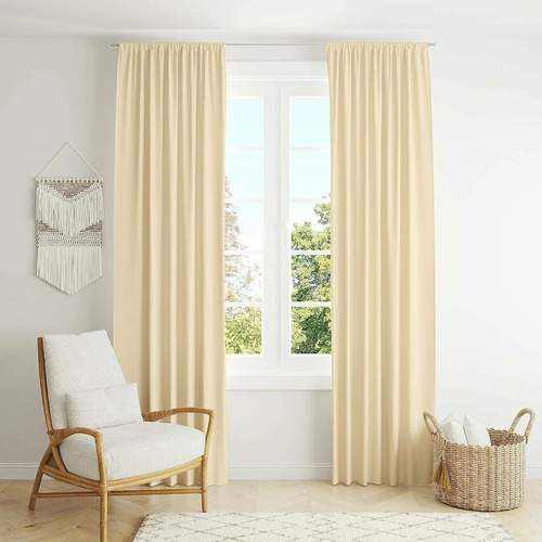 Plain Window Curtains - Mesh Fabric, Custom Size, Various Colors | Eco Friendly, Wrinkle Free, Easy To Wash, Long Lasting Finish