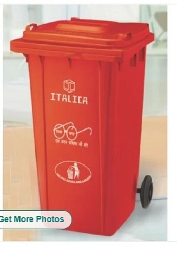 Red PVC Wheeled Dustbin