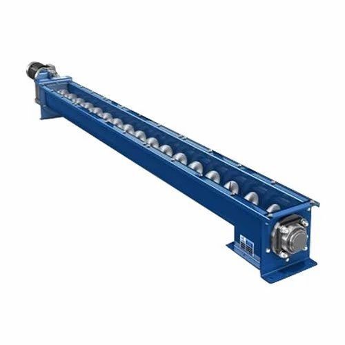 Screw Conveyor - MS Material, Standard Size, Blue Color | Very Durable, Heat Resistant for Industrial Use