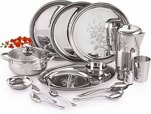 Stainless Steel Dinner Set - Surface Finish: Finish