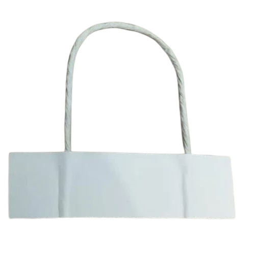 Twisted Paper Rope Handle - Kraft Paper, 4 Inch Loop Shape, White Color | Ideal for Paper Bags