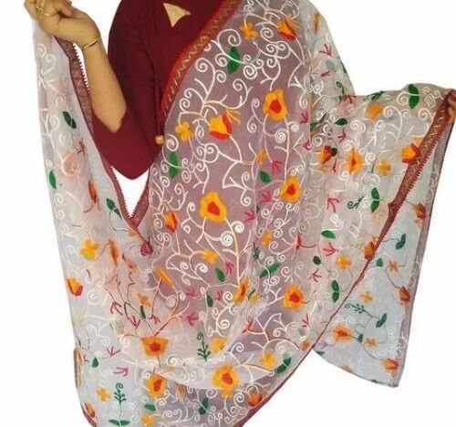 Wedding Dupatta - Multicolor Printed Fabric, Skin-Friendly With Glossy Finish | Durable Stitching, Easy Washable, All-Season Wear, Ethnic Charm, Festive Appeal, Versatile Style