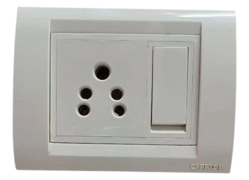 1 Module White Switch Socket - Plastic, 5 Pin Socket, 5A Current Rating | Color: White, Max. Voltage: 240, Modular Switches