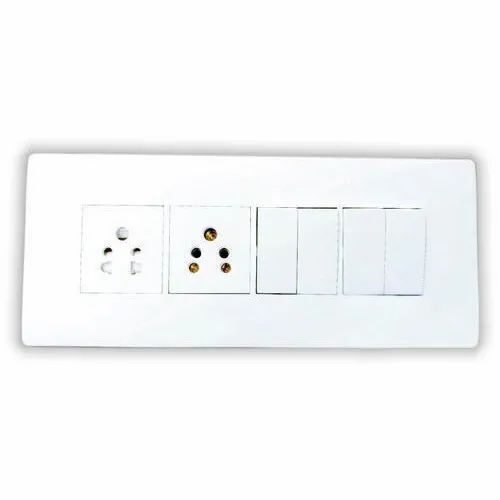10a 1m White Modular Switch