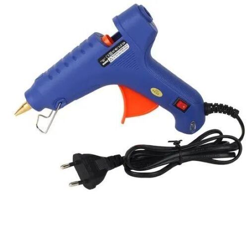 60 W Blue Hot Selling Melt Glue Gun - Fiber and Plastic Construction, 11mm Glue Stick Diameter, 60W Power, Heat Up Time 3-4 Minutes, 0.35kg Weight