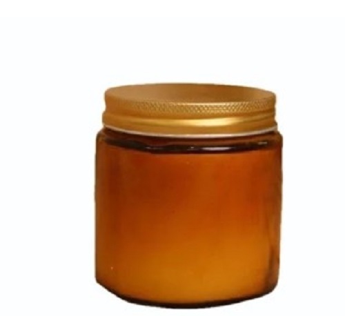 Amber Round Glass Jar