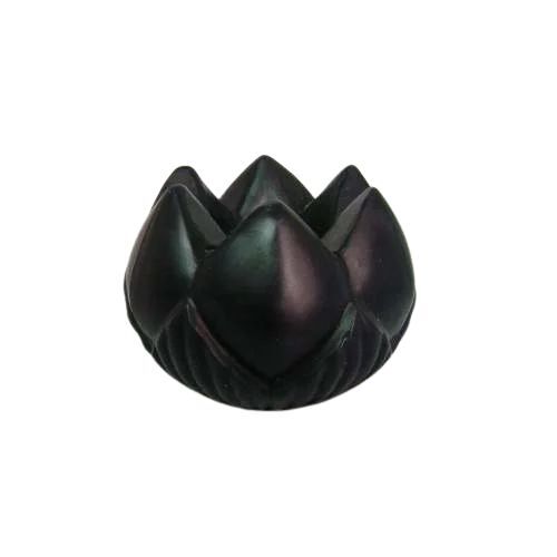 Black Lotus Floating Candles - Soft Paraffin Wax, Set of Three | Elegant Floating Design, Color Changing, Ambient Glow, Vibrant Colors