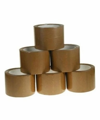 BOPP Self Adhesive Tape - 21mm Width, 12mm Thickness, 20m Length | Waterproof, Very Good Quality, Single Sided, Brown Color