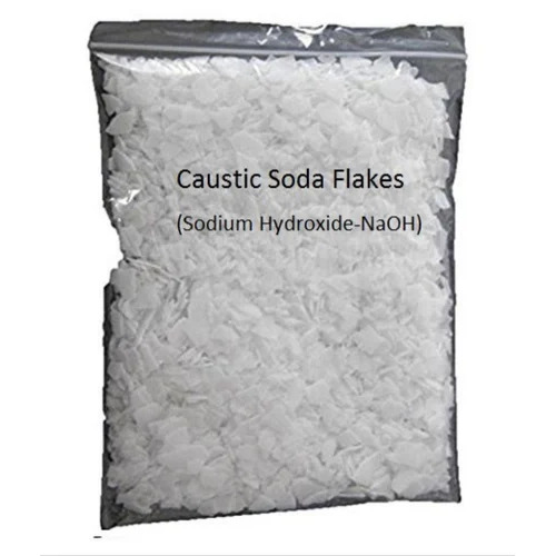 Caustic Soda Flakes - High-Purity Sodium Hydroxide, >99% Purity, White Solid, Highly Reactive for Soap, Detergent, and Chemical Manufacturing