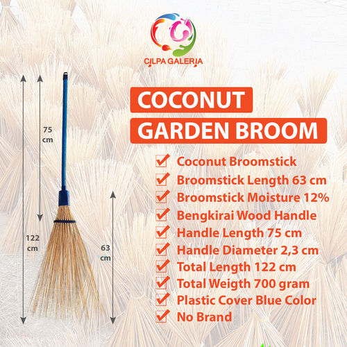 Coconut Garden Broom - Size: 122 Cm In Length Total (Custom Size Also)