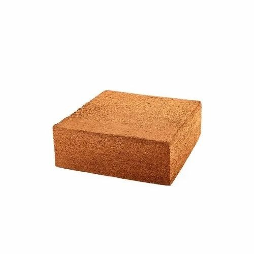 Coco Peat - 5 Kg Eco-Friendly Block | Good Quality, Brown Color, Moisture Retention 3%, Square Shape