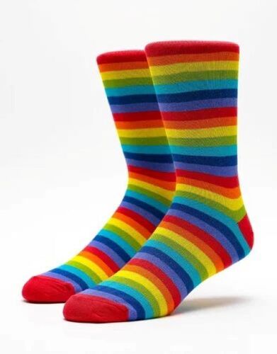 Colorful Cotton Full Socks - Multi Color, Soft Fabric, Breathable Material, Stretchable Fit | Anti-Wrinkle, Moisture-Wicking, Fun Patterns, Reinforced Heel