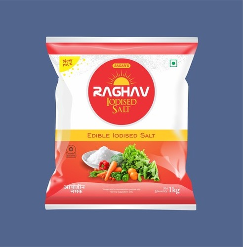 Common Salt - Fine Texture, 1 kg Pack | 100% Purity, Iodine Enriched, Water Insoluble, Clear White Color, 1 Year Shelf Life