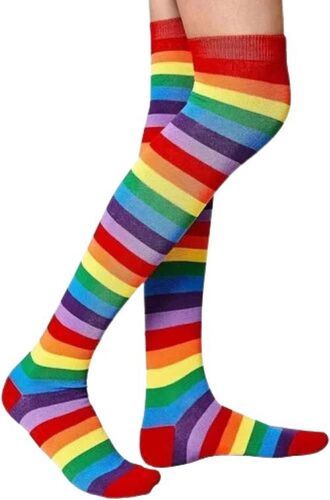 Cotton Lycra Full Socks - Multi Color Print, Vibrant Colors, Soft Fabric, Breathable Material, Stretchable Fit, Durable Stitching, Moisture-Wicking, Fun Patterns, Reinforced Heel, Cushioned Sole, Flexible Movement