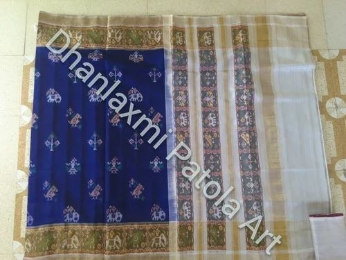 Silk Saree - Handwoven Patola Design with Matching Blouse Piece | Multicolor, Good Quality, Ideal for Weddings and Parties