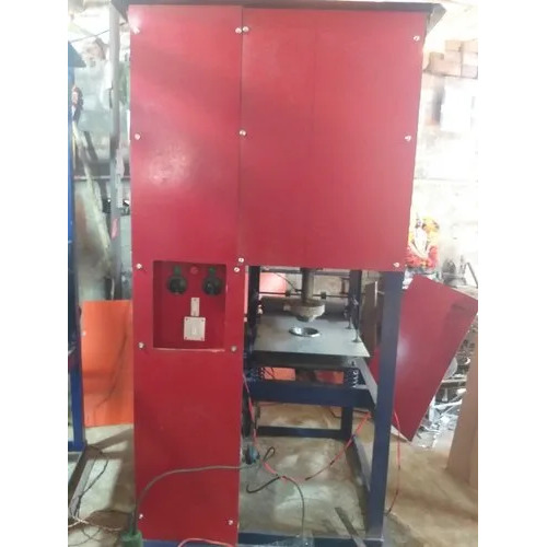 Fully Automatic Disposable Paper Plate Making Machine - Aluminum Foil Paper, Max Plate Size 4"-6", Red Color | 500-1000 Plates Per Hour, Human Machine Interface, Automatic Grade