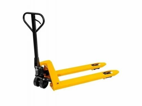 Arya Hand Pallet Truck - Nylon/PU/CI Material, 1150 mm Fork Length, 550 mm Fork Width, Yellow Color | 2500 kg Loading Capacity, Hand Operated, Industrial Usage