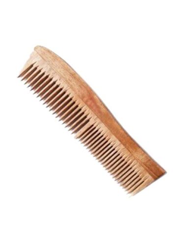 High Design Neem Comb - 7 Inch, Light Brown Wood Finish | Handcrafted Antibacterial, Eco-Friendly Material, Smooth Teeth for Gentle Scalp Care