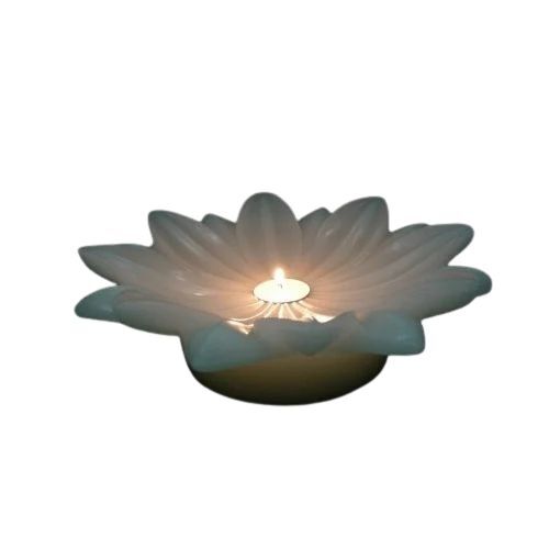 Lotus Floating Candles - Non-Toxic Paraffin Wax Set of Three Multi Color Art Candles Handmade with Calming Effect Perfect for Events - Smooth Even Melt Safe for Water