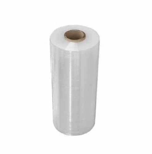 Machine Grade Stretch Film - Plastic, 15m Length, 8mm Thickness, Soft White Roll | Transparent Single-Layer Design