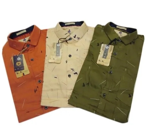 Mens Casual Wear Cotton Printed Shirt