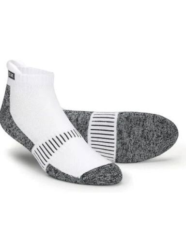 Men''s Socks - Soft Cotton Fabric, Breathable White and Grey | Comfortable Fit, Elastic Stretch, Moisture-Wicking, Durable Design, Reinforced Heel