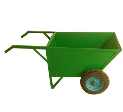 Mild Steel Dust Bin Trolley - 50-100 kg, Green | Heavy Duty, Durable, High Capacity, Rust Resistant, Large Wheels, Ergonomic Handle, Easy Maneuverability, Multi-Purpose Use, Smooth Rolling