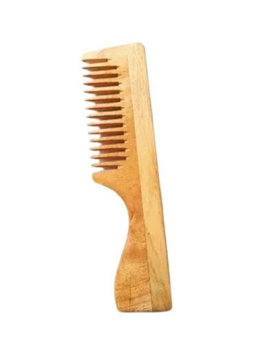 Neem Comb - Wooden, Light Brown | Antibacterial, Eco-Friendly Design, Smooth Teeth, Detangling Ease, Non-Static, Promotes Hair Growth