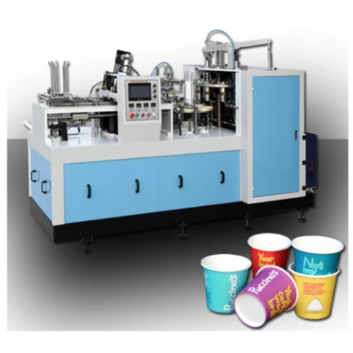 Paper Cup Making Machine - PVC Material, 500 ml Size, Multicolor | High-Speed Production, Automatic Operation, Energy-Efficient, Low Noise Level, User-Friendly Interface