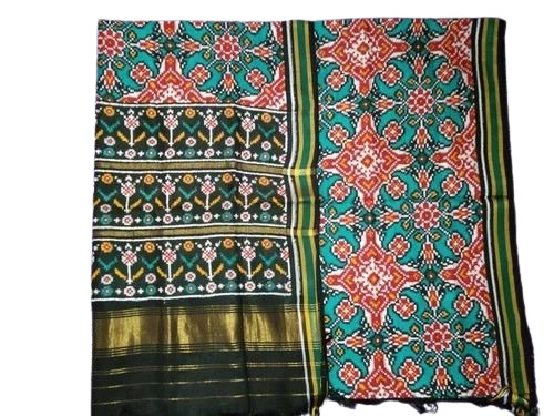 Patola Silk Saree - Handwoven Patla Design, Multicolor with Blouse Piece | Good Quality, Perfect for Weddings and Party Wear