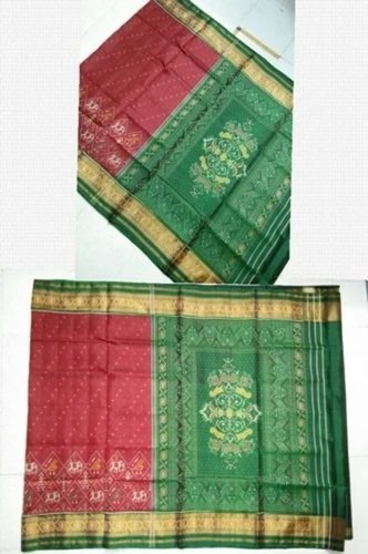 Handwoven Patola Silk Saree - Multicolor, Wedding Occasion, With Blouse Piece, Dry Clean Only, Dhanlaxmi Brand