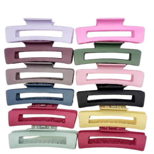 Plain Hair Clutcher - Plastic, Multisizes | Multicolor, Stylish Design For Women, Suitable For Casual Wear, Ideal For All Ages