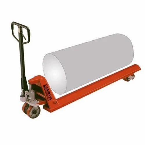 Reel Pallet Truck - PU/Nylon Material, 600x1220 mm Dimensions, Orange Color | Premium Quality, Rated Capacity Up to 2000 kg, New Condition, Industrial Usage