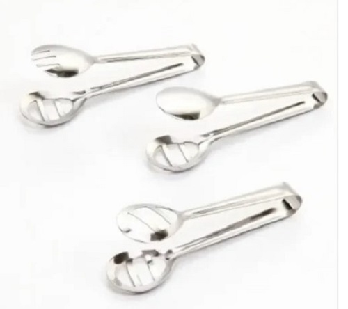 SS Salad Tong - Stainless Steel Customized Size Silver Color Glossy Finish | Good Gripping Lightweight Easy to Use Quality Tested