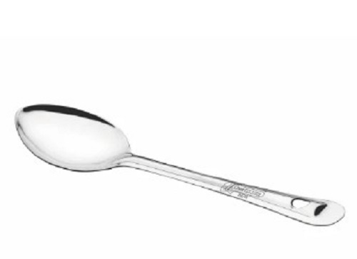 Stainless Steel Spoon - Standard Size, Silver Color | Rust Resistant, Lightweight, Glossy Finish, True Value for Money