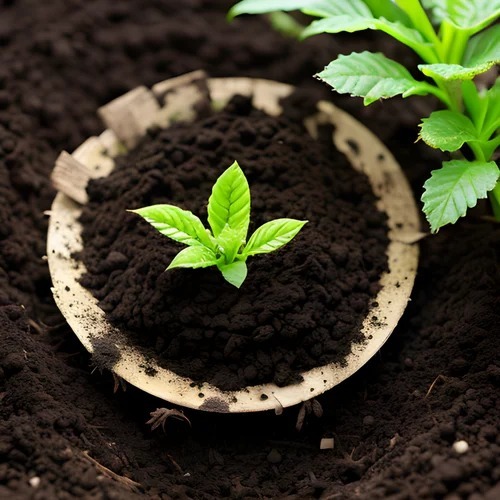 Vermicompost Organic Fertilizer - 1 kg Brown Powder, Ideal for All Crop Applications, Store in Cool and Dry Place