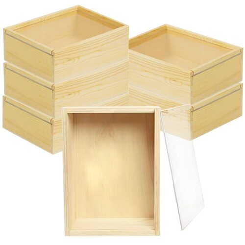 Wooden Boxes - Rectangular Plain High Strength Design | Polished Finish, Versatile Use