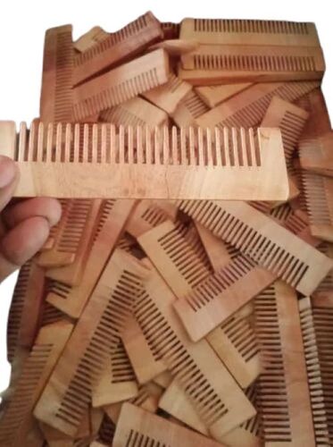 Wooden Premium Comb - 7 Inch, Light Brown | Smooth Teeth, Gentle on Scalp, Non-Static, Durable, Reduces Hair Breakage, Promotes Scalp Health, Elegant Appearance