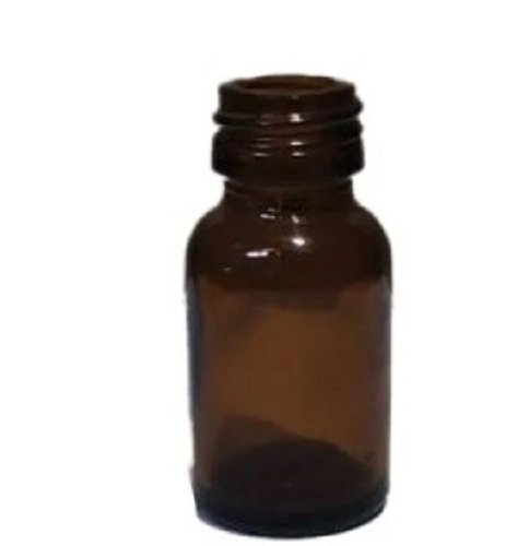 15ml Amber Glass Bottle - Glass Material, 15ml Size, Round Shape | Industrial Use: Pharmaceutical, Quality Tested for Performance