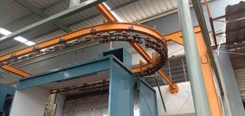 Cooling Chain Conveyor - Multi Color Metal, Customized Inclination Options | Automatic Operation for Effective Casting Mould Cooling