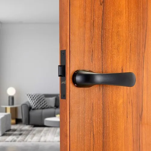 Mortise Handle - Black Metal, 10 Inch Size | Rust Resistant, Durable Knob Design for Doors